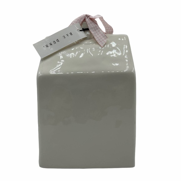 Rae Dunn Baby Bird Ceramic Birdhouse Pink Checkered Ribbon - Picture 2 of 8